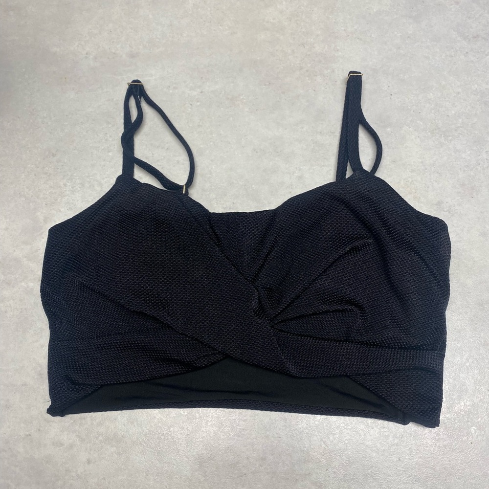Aerie Swim Black Bikini Top Size Large